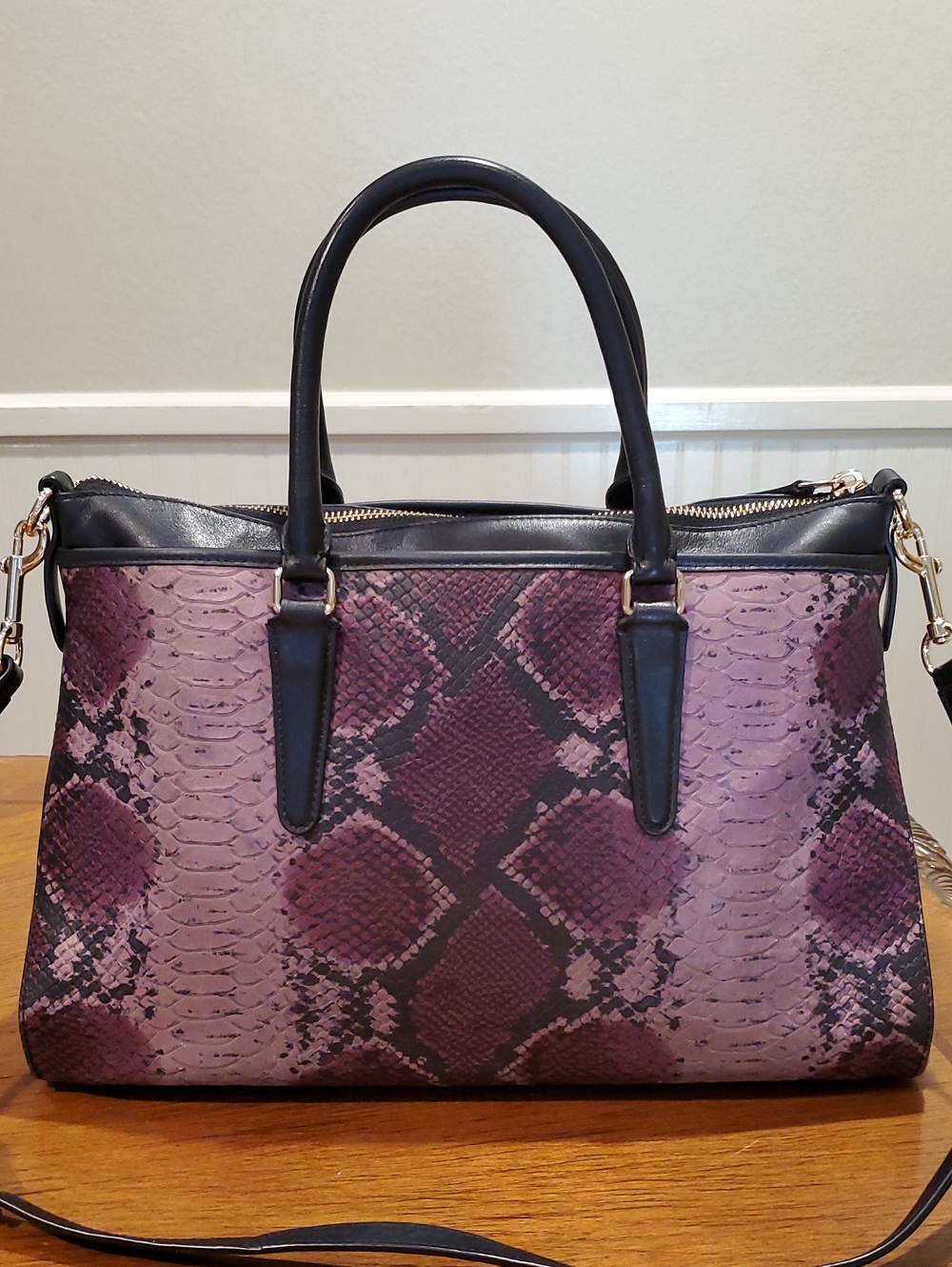 Coach Python Embossed Morgan Satchel - Picture 4 of 16